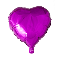 Folieballon  - hjerteformet 45 cm - hot pink